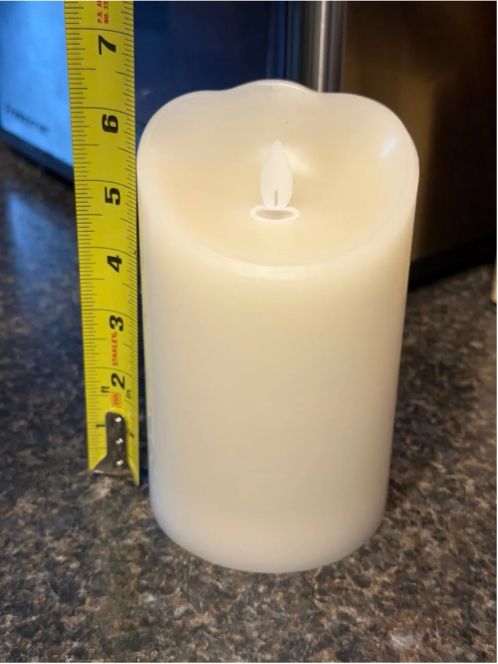 New Mirage Flameless Unscented Flickering Pillar Candle